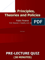 Taxation Principles and Theories