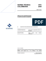 NTC 2494 Dibujo de Construcción. Clasificación de Barras