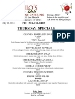 Daily Specials