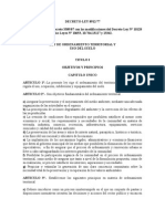 DECRETO-LEY 8912-77 - Ordenamiento Del Territorio y Uso Del Suelo