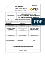 Procedimiento de Habilitacion e Instalacion de Encofrado de Madera Pcs