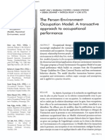 The Person Environment Occupation (PEO) Model of Occupational Therapy