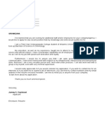 Sample Application Letter