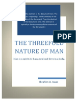 The Threefold Nature of A Man