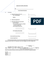 Analysis of Capital Structure Form