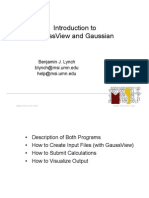 Introduction To GaussView and Gaussian