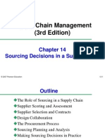 Sourcing Decisions in Supply Chain