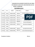 Rakshpal Bahadur Management Institute Gr. Noida: Schedule For Theory Examination (Odd Semester) 2013-2014