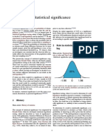 Statistical Significance: 2 Role in Statistical Hypothesis Test-Ing