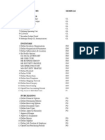 SETUP LIST (Distribution& Manufacturing)