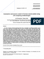 Automation and Process Control of Reverse Osmosis Plants Using Soft Computing Methodologies. Zilouchian. 2001. Desalination