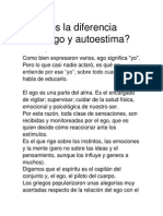 Cuál Es La Diferencia Entre Ego y Autoestima