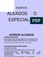 Aceros Aleados o Especiales