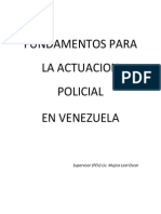 Fundamentos para La Actuacion Policial en Venezuela