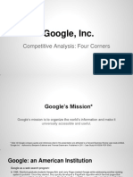 Four Corners Analysis Case Study Google Inc