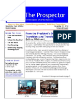 The Prospector: From The President's Desk: Transitions and Transformations