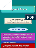 Typhoid Fever: by Dr. Bambang SN, SP - PD Department of Internal Medicine, General Hospital of Dr. Soedarso, Pontianak