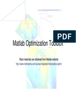 Matlab Optimization Toolbox: Most Materials Are Obtained From Matlab Website