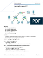 8.1.2.5 Packet Tracer - Configuring Syslog and NTP Instructions