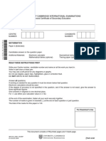 May/june 2009 Igcse Math Question Paper 4