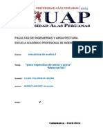 Informe de Peso Especifico