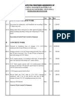 Estimate For Proposed Residence Of: Mr. M.P.G. Sanath Wasantha Lal