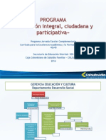 Propuesta 40x40 SED 2014 V1 Docentes EdyCiudadania