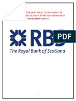 HR - Banking - EMPLOYEE MOTIVATION With Special Reference To The Royal Bank of Scotland - Doc - Noida