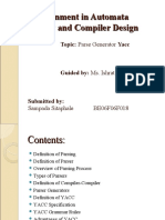 Assignment in Automata Theory and Compiler Design