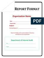 Audit Report Format