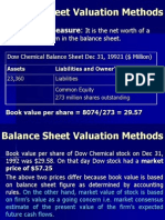 Balance Sheet Valuation Methods: Book Value Measure