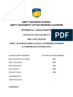 Internal Assignment: Amity Business School Amity University Uttar Pradesh Lucknow