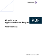 Alcatel-Lucent Application Partner Program API Definitions 