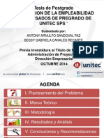 Presentación de Tesis Octubre 2EVALUACION DE LA EMPLEABILIDAD DE EGRESADOS DE PREGRADO DE UNITEC SPS 014