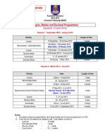 Academic Sessions 2012-2013