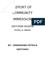 Peter's Community Immersion Report