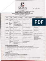 Final Examination Time Table - MBA-Trim v-2014-15