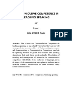 Communicative Competence in Teaching Speaking: by Jasno Uin Suska Riau