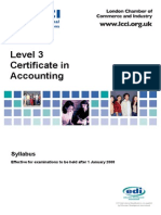 Level 3 Certificate in Accounting: Syllabus