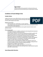 What Is Acute Biologic Crisis?: Cardiac Failure