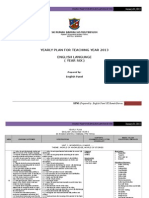 Yearly Plan For Teaching Year 2013 English Language (Year Six)