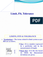 Limit, Fit, Tolerance