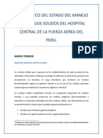 Diagnostico Del Estado Del Manejo de Residuos Solidos Del Hospital Central de La Fuerza Aerea Del Peru