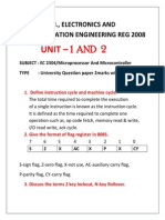 Unit - 1 and 2: B.E.,/B.Tech., Electronics and Communication Engineering Reg 2008