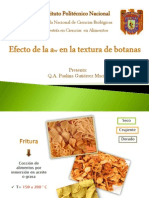 Efecto de La Aw en La Textura de Botanas