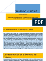 La Interpretación en El Derecho Del Trabajo