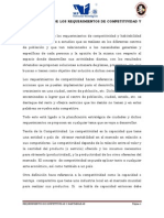 Determinación de Los Requerimientos de Competitividad y Habitabilidad