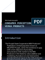 Consumer Perception About Verka Products