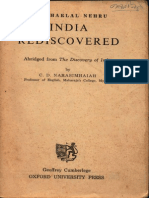 India Rediscovered Abridged Version of Nehru's Discovery of India - C.D. Narasimhaiah