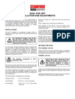 Dual Avr Unit Installation and Adjustments